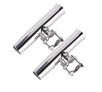 FUTURUP 2 unids acero inoxidable estilo torneo abrazadera en el soporte de la caña de pescar para carriles 1-1/4 "a 2"