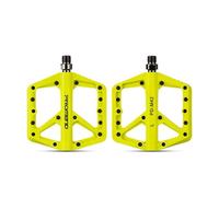 Fututech 1 par de Pedales para Bicicleta MTB BMX Pedal Antideslizante Rodamientos de Alta Velocidad Eje de Acero al Cromo-Molibdeno Accesorio Pieza de Repuesto (Amarillo)