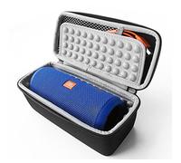 Fututech - Bolsa de almacenamiento para JBL Flip 5/4/3 para Bose SoundLink Mini Logitech Boom UE, funda de protección, bolsa de transporte para altavoz Bluetooth duradero antigolpes (forro gris)