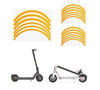 Fututech - Cinta reflectante de rueda para Xiaomi M365 1S Pro Pro2 MI3 - Adhesivo para Scooter eléctrico para Segway Ninebot Max G30 Max G30E ll E22 E25 E45 Accesorio Patinete (amarillo)