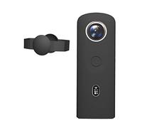 Fututech Funda protectora de silicona con tapa de objetivo para Ricoh Theta SC2 360°, funda de protección para cámara de acción antiarañazos, antipolvo, accesorios de repuesto (negro)