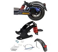 Fututech Kit Amortiguador Suspensión Trasera para Mi 3 Xiaomi Horquilla Fuego de Frenos Conducción de Freno Guardabarros Accesorio Scooter Eléctrico Pieza Modificada Separada Patinete (Rojo)