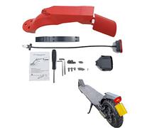 Fututech - Kit de luz trasera + guardabarros trasero para Xiaomi Pro Pro2 Fender Scooter eléctrico accesorio de repuesto modificación de patinete (rojo)