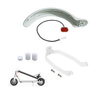 Fututech Kit guardabarros trasero para Xiaomi M365 Pro luz trasera soporte tapón antipolvo, luz de freno, patinete accesorio scooter eléctrico pieza de repuesto (blanco)