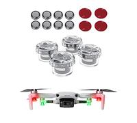 Fututech Luz estroboscópica para dron DJI Mini 3 Pro, Mavic 3, Air 2, Mini SE, Zoom y Phantom, rojo o verde, alto brillo, 3 modos intermitentes, 120 minutos (intermitente), 30 min (constante), 3 g