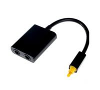 FUUGlan Divisor de 1 en 2 salidas, cable óptico digital SPDIF, distribuidor de sonido óptico para HDTV, adaptador óptico de fibra óptica