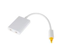 FUUGlan Divisor de 1 en 2 salidas, cable óptico digital SPDIF, distribuidor de sonido óptico para HDTV, adaptador óptico de fibra óptica