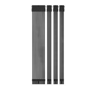 FUUGlan Juego de cables de extensión de alimentación de PC de 18 AWG SoftBraiding de 1 x 24 pines, 1 x 8 pines, CPU de 2 x 8 pines PCIe con peines para una fácil gestión, cable de textura suave de 30