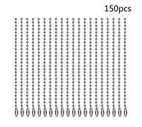 FUUGlan Paquete de 150 collares chapados en cadena de cuentas de 1,5 mm, cadena de extensión ajustable