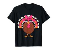 FUUNY Turkey with Pink Ribbon Breast Cancer Pink October Camiseta
