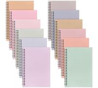 Fuutreo 12 Pcs Spiral Notebook for Work A5 5 x 7 Inch College Ruled Spiral Journal Notebook Kraft Cover Ruled Paper, 12 Color, 60 Sheets, 120 Pages for Office School(Macaron Color, Classic)
