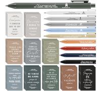 Fuutreo 30 juegos de regalos cristianos españoles Cristianos en Español, cuaderno y bolígrafos con versículo bíblico, regalos inspiradores de oración para mujeres y hombres, iglesia, regalo de domingo