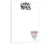 Fuutreo 50 Sheet funny Paper Pad - 5.9 x 7.8 Inch, Funny Tearable Notepad Thank You Gift Memo Pad to Do List Notepad Sarcastic Office Supplies for Teacher Coworker (Rock)