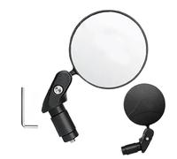 Fuuxtci Espejo para bicicleta, lente de con diseño resistente a los arañazos, espejo retrovisor lateral totalmente ajustable de 360 grados, adecuado para bicicletas de montaña