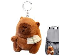 Fuuxtci Llavero de Capibara de Peluche, Juguetes de Capibara, Adorable Colgante Figura Con Gancho Para Mochila Para Niña En Escuela Pascua Cumpleaños Y Navidad