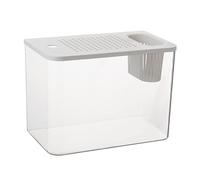 Fuuxtci pecera Betta, pecera de Mesa | Acuario con Tanque de Tortugas y Peces Dorados con Pantalla de Escritorio | Acuarios pequeños, Recipiente Decorativo para Peces para Amantes de los Peces y la