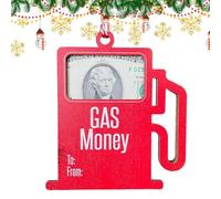 Fuuxtci Soporte para dinero en efectivo de Navidad, decoración para árbol de Navidad con diseño de tanque de aceite de coche, adornos divertidos para niños, mamá, amigos, b, ver descripción, Ver