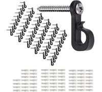 FUVBNQGT 60 ganchos de rosca, ganchos de valla para luces al aire libre, gancho para colgar vallas, uso doméstico y jardín