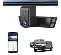 FUVYMYT Cámara frontal 4K para salpicadero Jeep Gladiator JT 2018-2024, Mojave Overland y Wrangler JL 2018-2024, etc., grabación en bucle, estilo OEM, aplicación y WiFi, tarjeta de 64 GB