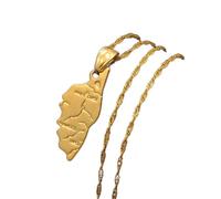 FUWIND Collar Colgante Joyas Collar con Colgante de Mapa de Haute Corse para Mujeres y Hombres, mapas de países de Córcega la Corse, joyería de Mapa de Francia Navidad Cumpleaños Regalo