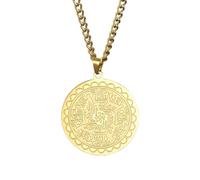 FUWIND Collar Colgante Joyas Collar para Hombres Mujeres Collares Colgantes Redondos joyería del judaísmo Vintage Cumpleaños La Fiesta Regalo