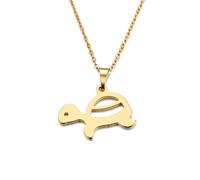 FUWIND Collar Colgante Joyas Collar para Mujer, Hombre, Amante, Tortuga, Color Dorado, Colgante, Collar, joyería de Compromiso Cumpleaños La Fiesta Regalo