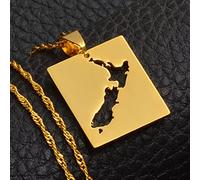 FUWIND Collar Colgante Joyas Collares con Colgante de Mapa de Nueva Zelanda Joyas con mapas de Nueva Zelanda Navidad Cumpleaños Regalo