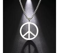 FUWIND Collar Colgante Joyas Collares con Colgante de símbolo de Signo de la Paz para Hombres y Mujeres Collar de Gargantilla de Paz y Amor joyería Masculina de Moda Cumpleaños La Fiesta Regalo