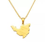 FUWIND Collar Colgante Joyas Collares con Colgante de Sint Maarten y Saint-MartinIsland para Mujeres y Hombres, joyería Saint Martin SXM Navidad Cumpleaños Regalo