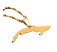 FUWIND Collar Colgante Joyas Collares con Mapa de Cuba para Mujer, joyería con Colgante de Mapa de Cuba con Cadena Fina Navidad Cumpleaños Regalo