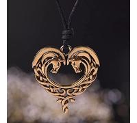FUWIND Collar Colgante Joyas Form Celtics Horse Necklace Old Horse corazón Collar Colgante para Madre Mujer Animal Cumpleaños La Fiesta Regalo