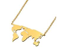 FUWIND Collar Colgante Joyas Globe World Map Necklace Earth Day For Best Gold Color Worldwide Maps Jewelry Navidad Cumpleaños Regalo