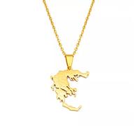 FUWIND Collar Colgante Joyas Grecia Mapa con Ciudades Nombre Colgantes Collares Mujeres Hombres Griego joyería patriótica Navidad Cumpleaños Regalo