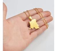 FUWIND Collar Colgante Joyas Mapa del Congo con Nombre de Ciudades, Colgante, Collar, Cadena, Collares, República Democrática del Congo, Kinshasa, joyería congoleña Navidad Cumpleaños Regalo