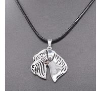 FUWIND Collar Colgante joyería Collares de Cuerda de Cadena de Cuerda Hembra Schnauzer Gigante Femenino Collares de Mascotas de los Amantes Navidad cumpleaños Partido Regalo