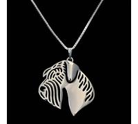 FUWIND Collar Colgante joyería Collares Schnauzer Gigante Femenino Collares de Mascotas de los Amantes Navidad cumpleaños Partido Regalo