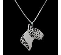 FUWIND Collar Colgante joyería Joyería de Moda Bull Terrier Dog Collares Colgantes Collares en Forma de Perro de los Amantes Navidad cumpleaños Partido Regalo