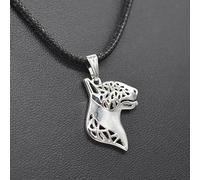 FUWIND Collar Colgante joyería Moda Cadena de Cuerda Joyería Bull Terrier Perro Colgante Collares Lovers' Dog Shaped Collares Navidad cumpleaños Partido Regalo