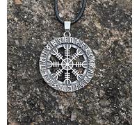 FUWIND Collar Colgante joyería Runas nórdicas Amuleto Runa Vegvisir Collar Brújula Joyería de Moda Navidad cumpleaños Partido Regalo