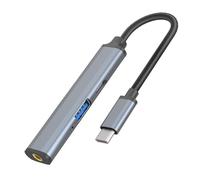 FUWIND EstacióN Acoplamiento USB C para Computadora PortáTil,Concentrador Tipo C 3 en 1,con USB 2.0, PD 87 W,Adaptador Multipuerto Audio 3,5 mm para Computadoras PortáTiles y TeléFonos