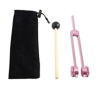 FUWIND Juego de 1 tenedor de afinación para chakras, 10 tenedores de afinación con peso, color rosa, 128 Hz, juego de chakras