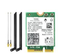 FUWIND Tarjeta WiFi 1650i AX201NGW+Antena 2x8DB 3000Mbps WIFI6 2.4G/5G Cnvio2 Bluetooth 5.1 Adaptador WiFi para Win10/Win11