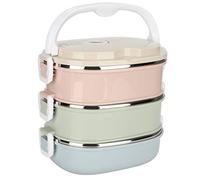 fuwinkr Caja de almuerzo térmica bento hermética de 3 niveles Caja de almuerzo apilable de acero inoxidable Caja de almuerzo para alimentos calientes para adultos/hombres/mujeres, sin BPA(3 capas)