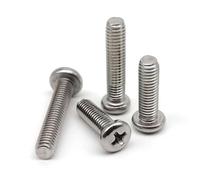 FUWQEPA 304 Stainless Steel Cross Round Head Bolts Phillips Screw, 200Pcs M1.4 Phillips Screws(M1.4x8 200pcs)