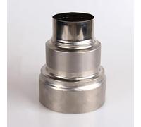 FUWQEPA Adaptador Chimenea, 1 Pieza Tubo Reductor Extensión Cabeza Grande A Cabeza Pequeña Conector Tubo Reductor Tubo Humos Acero Inoxidable(10cm~6cm)