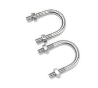 FUWQEPA Hebilla De Fijación con Clip For Correa, M8, Acero Inoxidable, Tipo U, Aro, Tubo, Abrazadera, Tornillo, Perno(M8x273 1pcs)