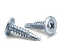 FUWQEPA Tornillo Autoperforante M4.2, 100 Tornillos Chapa Metal, Listón Rosca Rápido A Pernos Prisioneros(4.2x19mm (8x3-4))