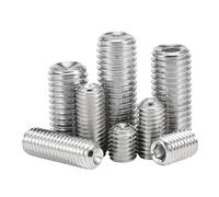 FUWQEPA Tornillo Prisionero De Cabeza Hueca Hexagonal, Punta De Copa, Acero Inoxidable, M5, Sin Cabeza(M5x3 200pcs)
