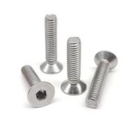 FUWQEPA Tornillos M1.6 Plateados, Grado 10.9, Cabeza Hueca Hexagonal, Avellanada Plana, 300/400 Unidades(M1.6x12 300pcs)