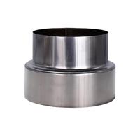 FUWQEPA Tubo Reducción Extensión, 1 Pieza Cabeza Grande Cabeza Pequeña, Adaptador Chimenea Acero Inoxidable, Conector Tubo Reductor Tubo Humos(8cm~6cm)